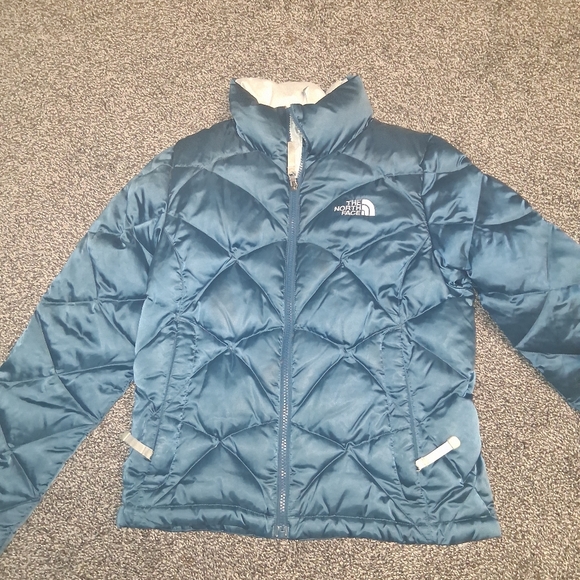 The North Face Teal Quilted Jacket - Picture 1 of 7